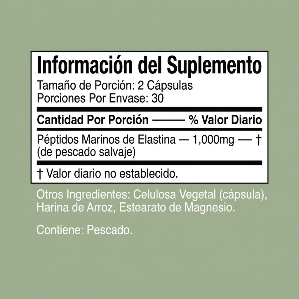 Fórmula Tensora y Reafirmante con Péptidos de Elastina