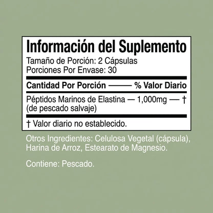 Fórmula Tensora y Reafirmante con Péptidos de Elastina